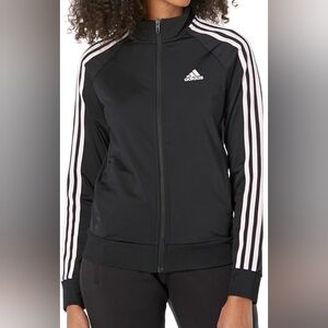 Adidas Essentials Slim 3-Stripes Track Jacket - Women Size Medium